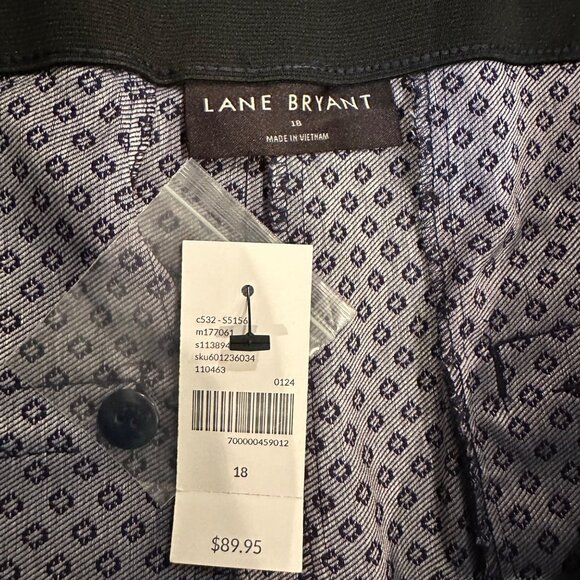 LANE BRYANT WOMENS NAVY BLUE SIZE 18 PANTS NEW SLIM ANKLE MID RISE - Picture 6 of 10